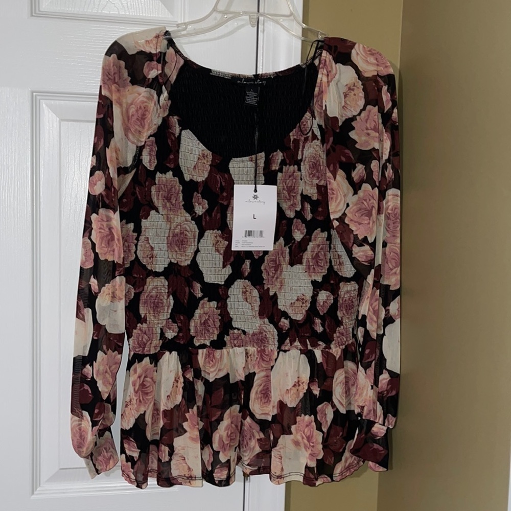 NWT A Love Story blouse L